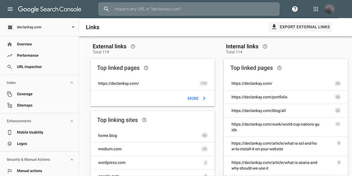 Internal and External Linking | Google Search Console