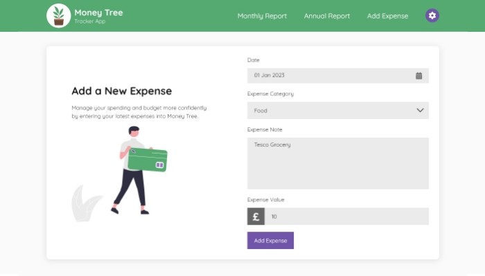 Adobe XD Mockup | Money Tree