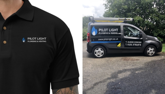 Staff Uniform and Van Print | Pilot Light Plumbing and Heating